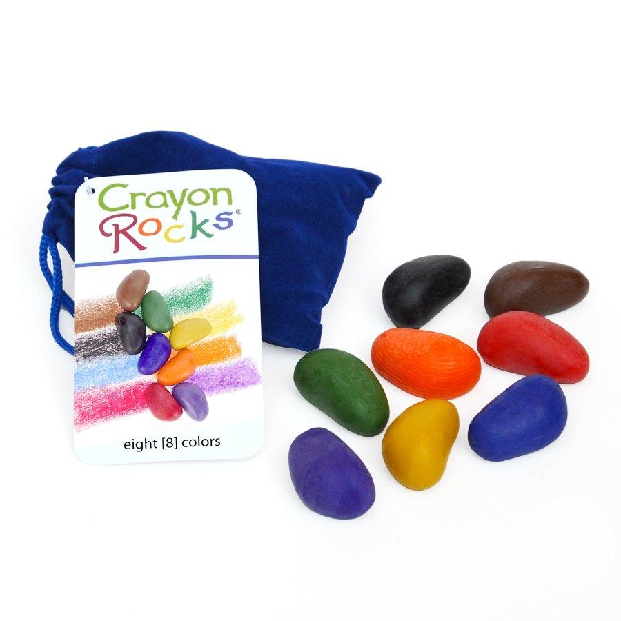 Crayon Rocks: 8 Colors in a Blue Velvet Bag